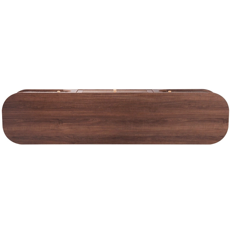 Mobile TV in Rattan Legno Naturale con Contenitore, Adatto per TV fino a 75", 3 Colori, Montaggio 1-2 Persone