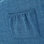 Sedia a dondolo imbottita blu con tasca laterale, 1 posto