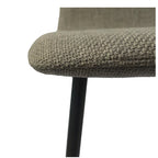 Set di 4 sedie da pranzo moderne, beige/grigio chiaro, gambe in metallo nero
