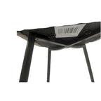 Set di 4 sedie da pranzo moderne, beige/grigio chiaro, gambe in metallo nero