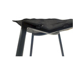 Set di 4 sedie da pranzo moderne, beige/grigio chiaro, gambe in metallo nero