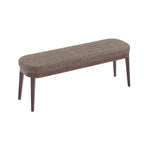 Panca ottomana singola in similpelle mid-century moderna marrone/beige/verde con gambe in legno