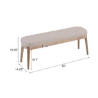 Panca ottomana singola in similpelle mid-century moderna marrone/beige/verde con gambe in legno