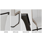 Set tavolo e sedie da pranzo 5 pezzi – Nero / Bianco / Naturale, Stile rustico farmhouse, Posti a sedere per 4