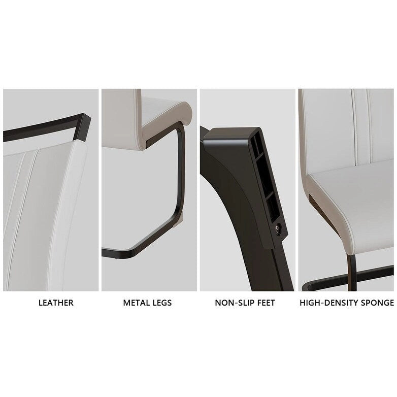 Set tavolo e sedie da pranzo 5 pezzi – Nero / Bianco / Naturale, Stile rustico farmhouse, Posti a sedere per 4