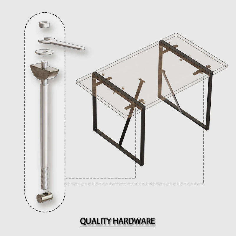 Set tavolo e sedie da pranzo 5 pezzi – Nero / Bianco / Naturale, Stile rustico farmhouse, Posti a sedere per 4