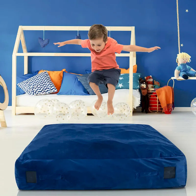 Materassino sensoriale per crash pad in schiuma blu/nero, 1 persona