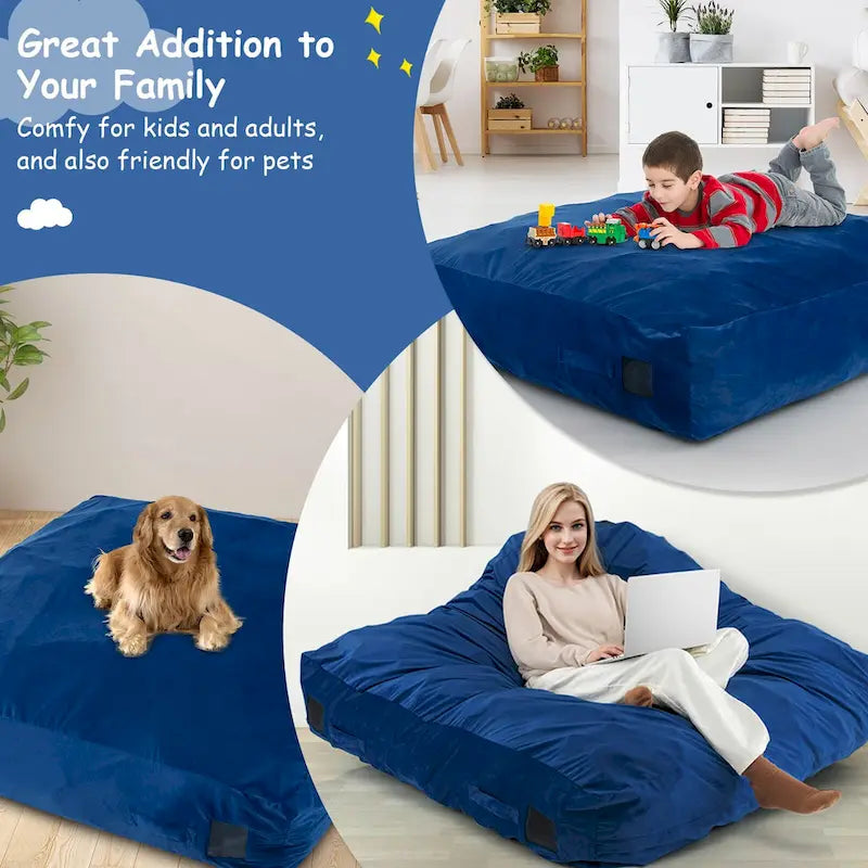 Materassino sensoriale per crash pad in schiuma blu/nero, 1 persona