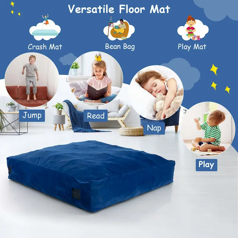 Materassino sensoriale per crash pad in schiuma blu/nero, 1 persona