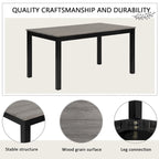 Set da pranzo moderno imbottito beige, 6 posti (1 tavolo + 4 sedie + 1 panca)
