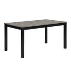 Set da pranzo moderno imbottito beige, 6 posti (1 tavolo + 4 sedie + 1 panca)