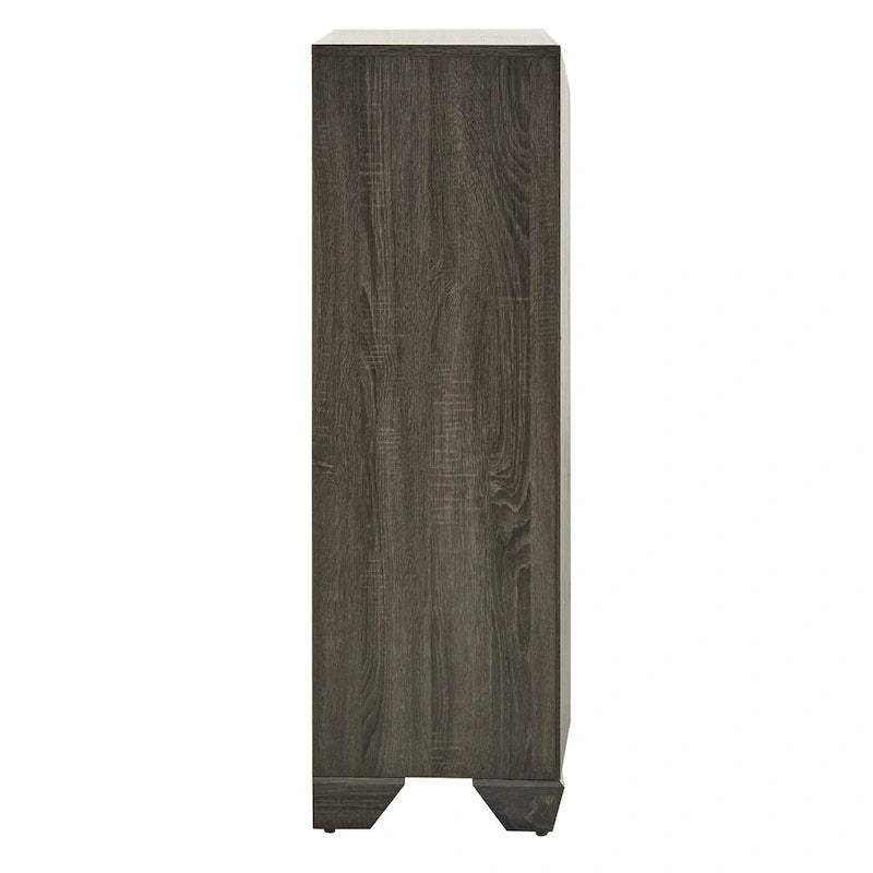 Comò/Cassettiera in legno grigio (specchio opzionale)