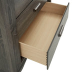 Comò/Cassettiera in legno grigio (specchio opzionale)