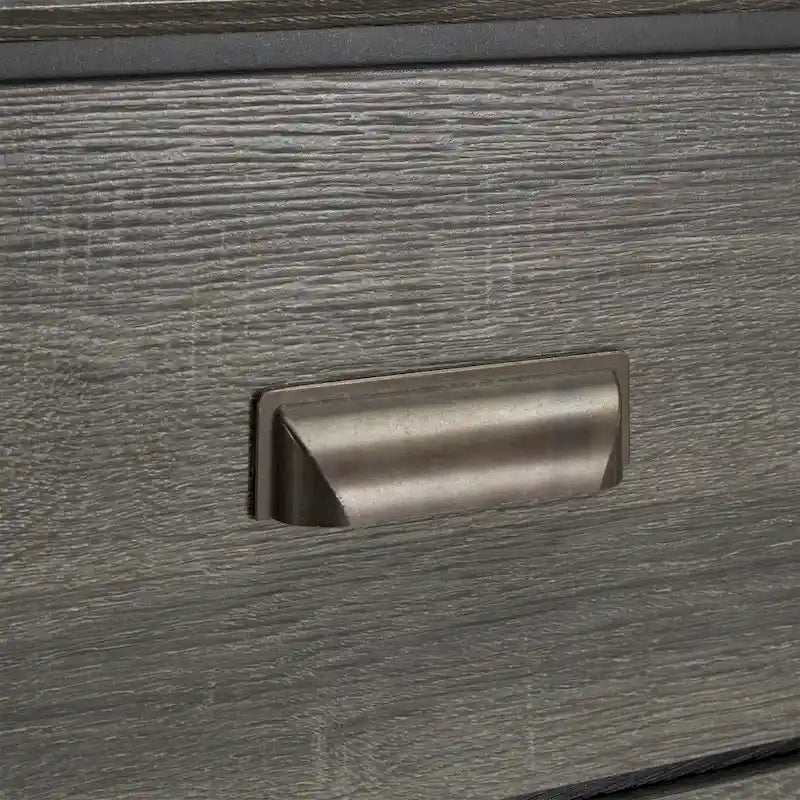Comò/Cassettiera in legno grigio (specchio opzionale)