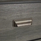 Comò/Cassettiera in legno grigio (specchio opzionale)