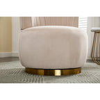 Poltrona a botte girevole – Grigio / Arancione / Beige / Oliva, Velluto, Seduta singola