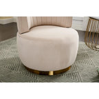 Poltrona a botte girevole – Grigio / Arancione / Beige / Oliva, Velluto, Seduta singola