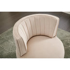 Poltrona a botte girevole – Grigio / Arancione / Beige / Oliva, Velluto, Seduta singola