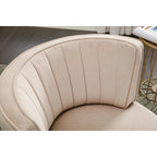 Poltrona a botte girevole – Grigio / Arancione / Beige / Oliva, Velluto, Seduta singola