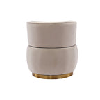 Poltrona a botte girevole – Grigio / Arancione / Beige / Oliva, Velluto, Seduta singola