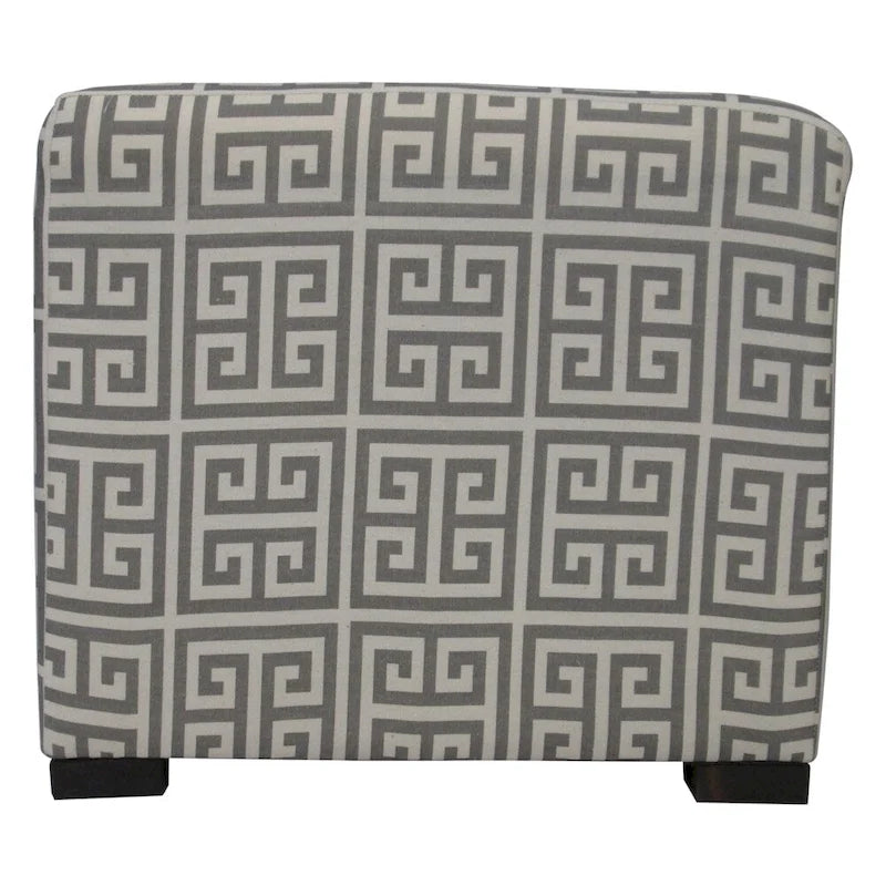Pouf quadrato trapuntato bianco/nero e bianco/grigio – Sedile singolo, rivestimento in cotone