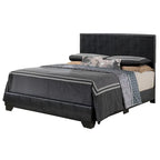 Letto matrimoniale con pannello rivestito in tessuto color cappuccino/marrone chiaro/nero/grigio chiaro/bianco – Stile casual, 2 posti letto