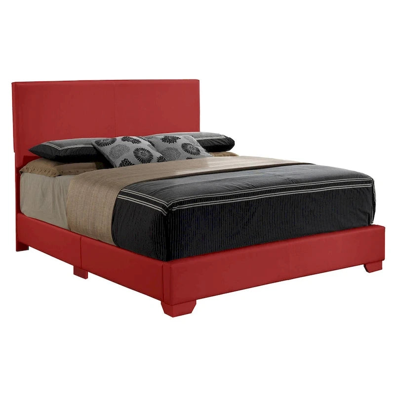 Letto matrimoniale con pannello rivestito in tessuto color cappuccino/marrone chiaro/nero/grigio chiaro/bianco – Stile casual, 2 posti letto