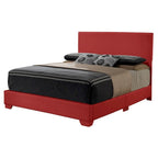Letto matrimoniale con pannello rivestito in tessuto color cappuccino/marrone chiaro/nero/grigio chiaro/bianco – Stile casual, 2 posti letto