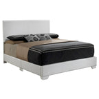 Letto matrimoniale con pannello rivestito in tessuto color cappuccino/marrone chiaro/nero/grigio chiaro/bianco – Stile casual, 2 posti letto