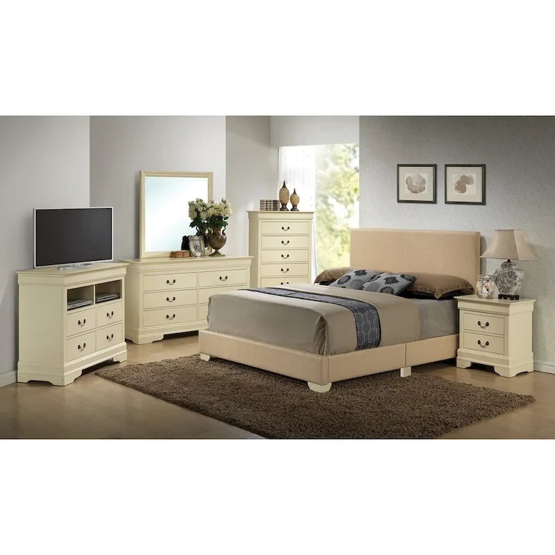 Letto matrimoniale con pannello rivestito in tessuto color cappuccino/marrone chiaro/nero/grigio chiaro/bianco – Stile casual, 2 posti letto