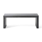 Panca rustica in legno di acacia nero/rovere grigio chiaro – 2 posti