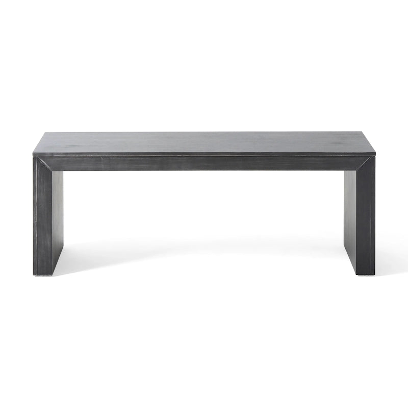 Panca rustica in legno di acacia nero/rovere grigio chiaro – 2 posti