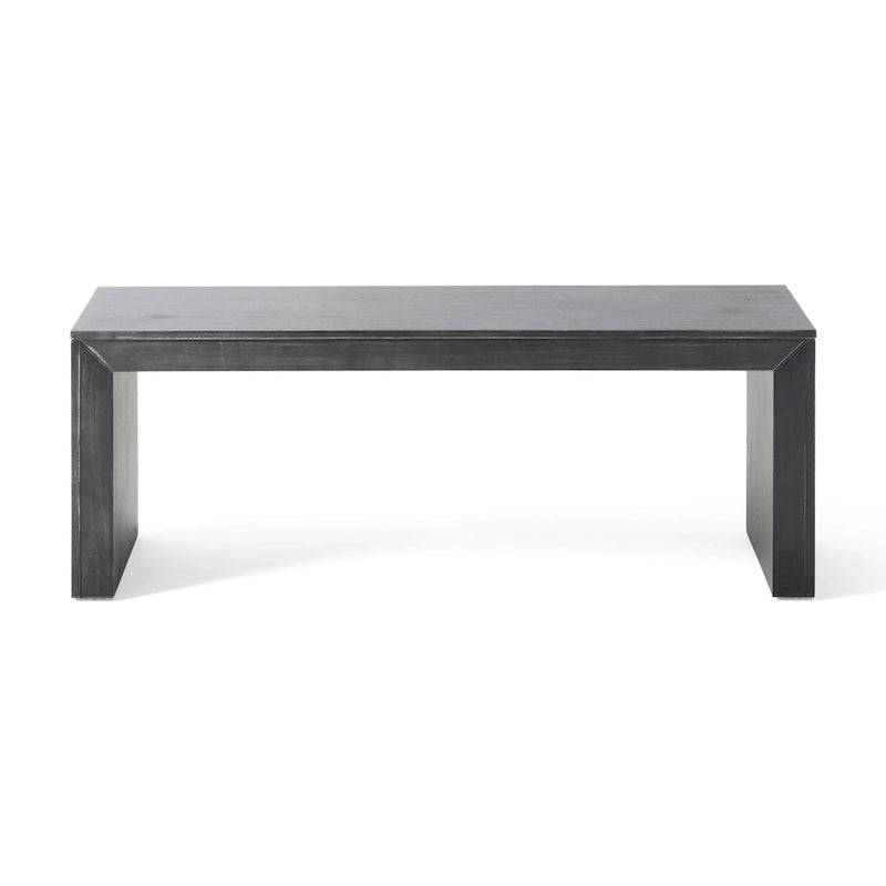 Panca rustica in legno di acacia nero/rovere grigio chiaro – 2 posti