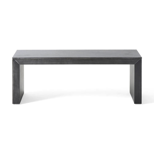 Panca rustica in legno di acacia nero/rovere grigio chiaro – 2 posti