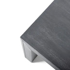 Panca rustica in legno di acacia nero/rovere grigio chiaro – 2 posti