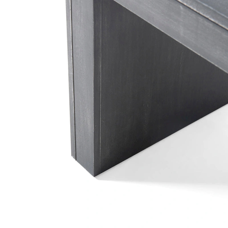 Panca rustica in legno di acacia nero/rovere grigio chiaro – 2 posti