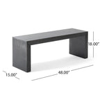 Panca rustica in legno di acacia nero/rovere grigio chiaro – 2 posti