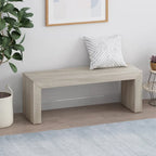 Panca rustica in legno di acacia nero/rovere grigio chiaro – 2 posti