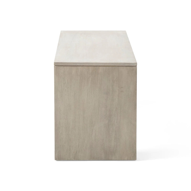 Panca rustica in legno di acacia nero/rovere grigio chiaro – 2 posti