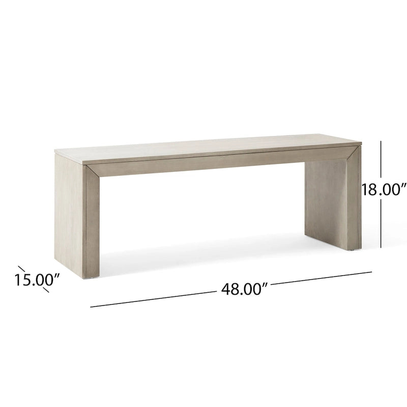 Panca rustica in legno di acacia nero/rovere grigio chiaro – 2 posti