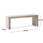 Panca rustica in legno di acacia nero/rovere grigio chiaro – 2 posti