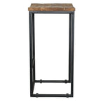 Sgabello schienale aperto Honey Brown – Legno di Mango e ferro, 1 posto