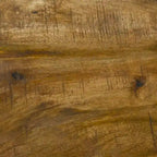 Sgabello schienale aperto Honey Brown – Legno di Mango e ferro, 1 posto