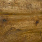 Sgabello schienale aperto Honey Brown – Legno di Mango e ferro, 1 posto
