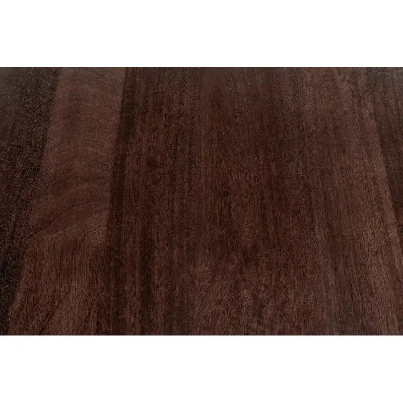 Tavolo da pranzo Brown Live Edge, legno di mango e gambe in ferro bronzato, 6 posti