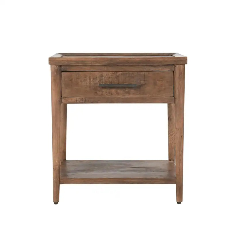 Tavolino Marrone in Legno di Mango con 1 Cassetto – 1 Persona