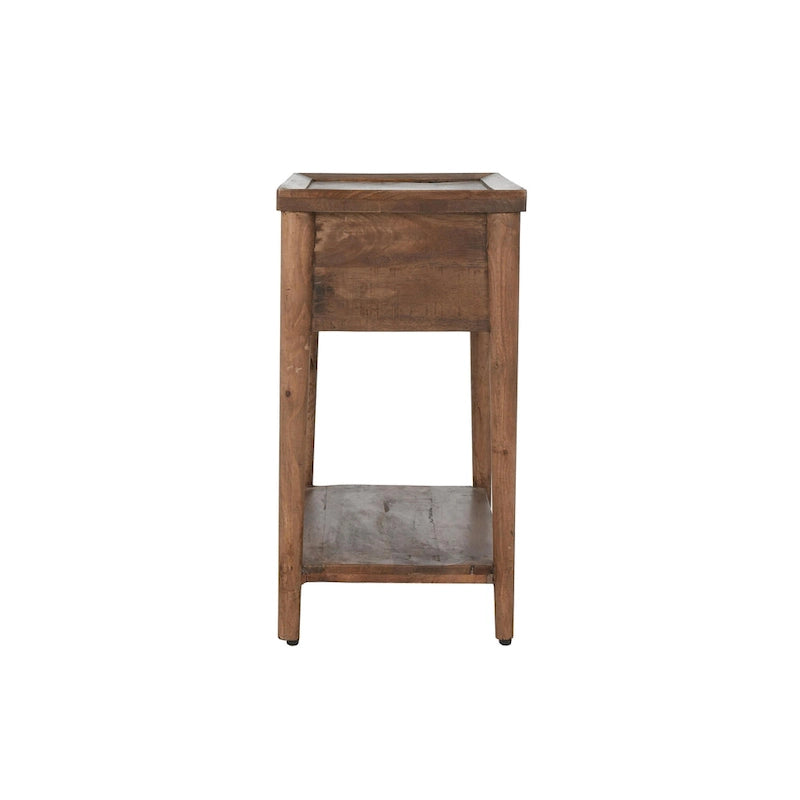 Tavolino Marrone in Legno di Mango con 1 Cassetto – 1 Persona