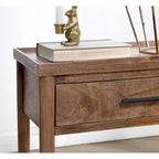 Tavolino Marrone in Legno di Mango con 1 Cassetto – 1 Persona