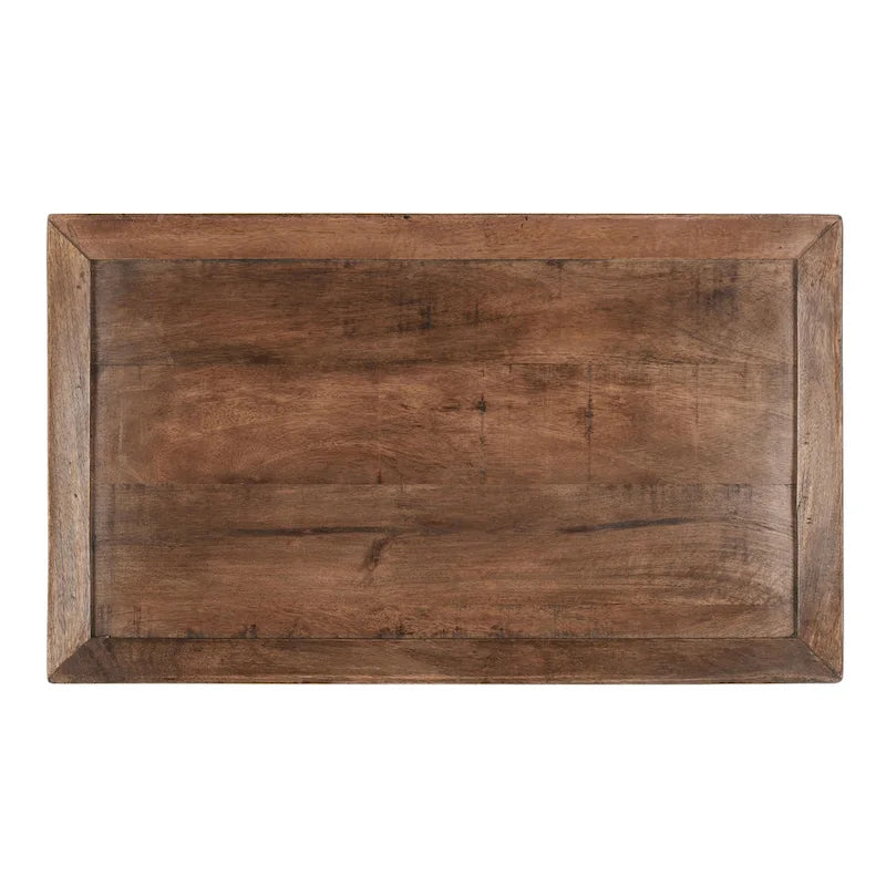 Tavolino Marrone in Legno di Mango con 1 Cassetto – 1 Persona