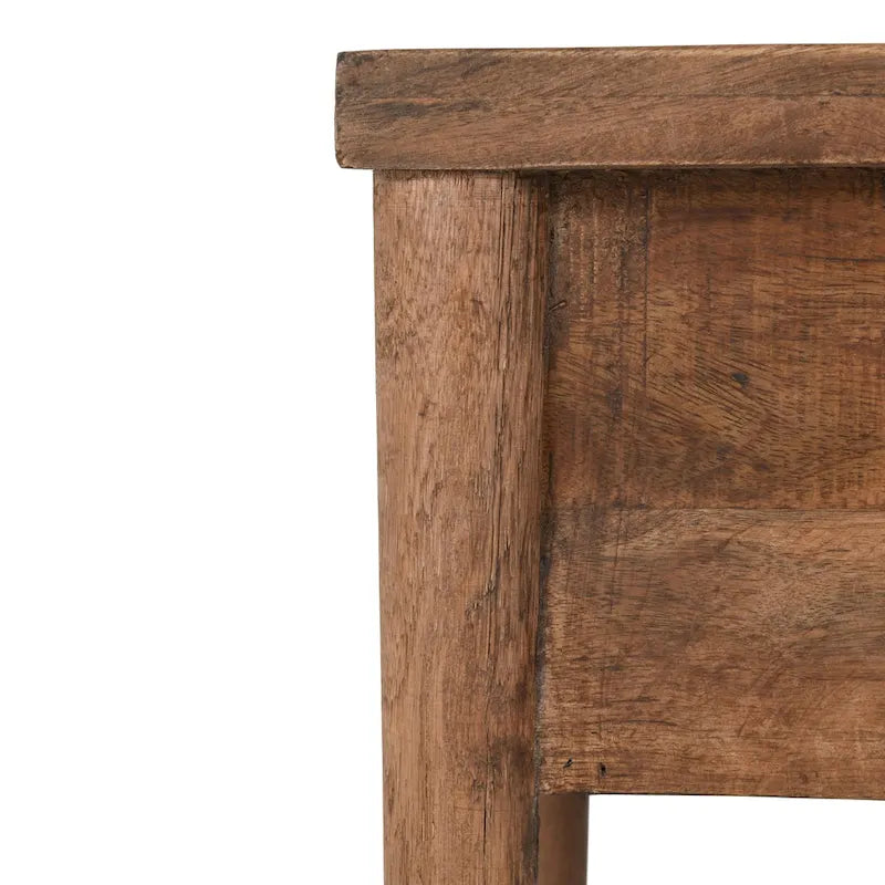 Tavolino Marrone in Legno di Mango con 1 Cassetto – 1 Persona